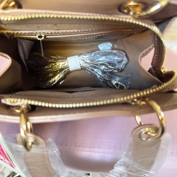 Trina Turk Mini Tote Crossbody Bag with Gold Hardware – New Khaki Color - Picture 8 of 8